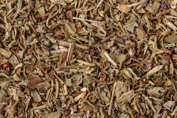 Background made of middle eastern traditional spice . Top view.A mixture of different spices close up. Textures of colorful spices and condiments.