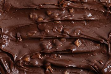 Chocolate crumbs in a close up shot