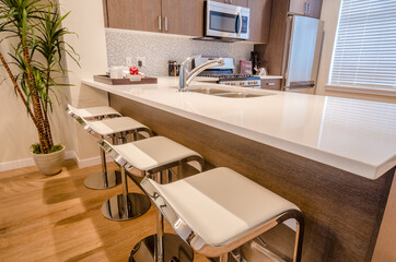 Modern dining room in luxury house.