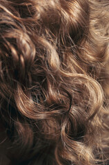 Loose, naturally wavy brown hair with soft highlights.