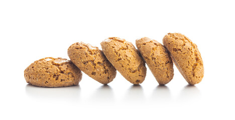 Amaretti biscuits. Sweet italian almond cookies.