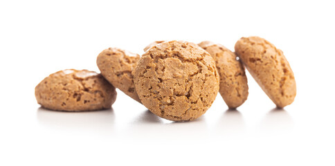 Amaretti biscuits. Sweet italian almond cookies.