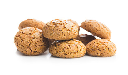 Amaretti biscuits. Sweet italian almond cookies.