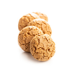 Amaretti biscuits. Sweet italian almond cookies.