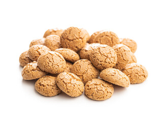 Amaretti biscuits. Sweet italian almond cookies.