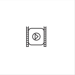 Video icon isolated on white background. Trendy video icon in flat style. Template for app, ui and logo