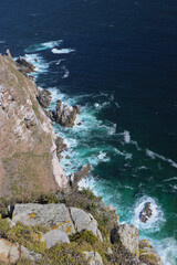 waves hitting the shore