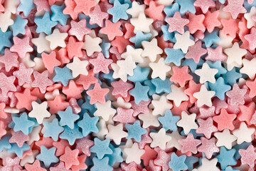 background colored pastry sprinkling stars