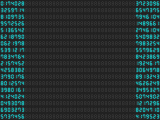 デジタル数字ランダムパターン左右フレーム【シアン】