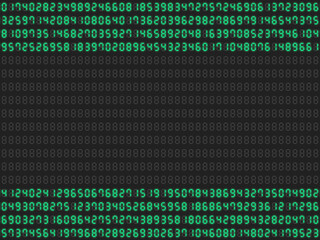 デジタル数字ランダムパターン上下フレーム【グリーン】