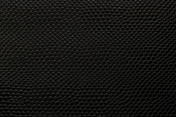 black snake skin cell artificial leather with waves and folds on PVC base