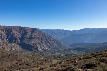 Paisaje cordillerano desde Lagunillas, Caj&oacute;n del Maipo