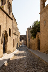 Medieval Street of the Knights, Old Town of Rhodes, Greece