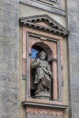 Baroque church of Sant'Alessandro in Zebedia (Chiesa di Sant'Alessandro in Zebedia) was created at the beginning of the seventeenth century as part of the adjacent Barnabite College. Milan, Italy.
