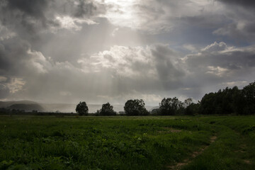 Сlouds over the field
