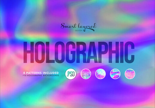 Holographic Backgrounds and Text Effect Bundle