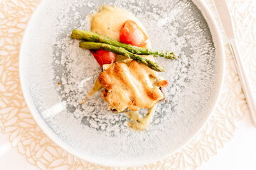 Exquisite luxurious food dishes for rich and wealthy people.