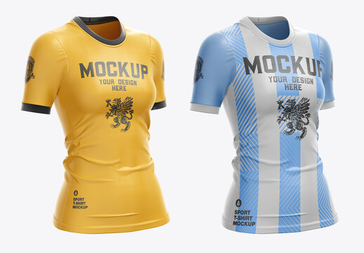 Soccer Women’S Sports T-Shirt Mockup