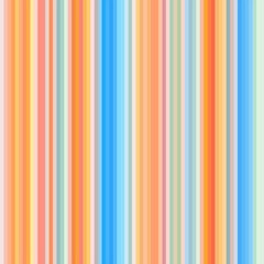 Bright seamless pattern from vertical stripes in orange and blue colors. Print for summer fabric.