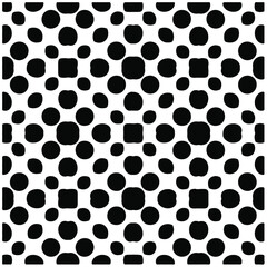 Vector geometric seamless pattern.Modern geometric background with abstract shapes.Monochromatic Repeating Patterns.Endless abstract texture.black and white image for design.