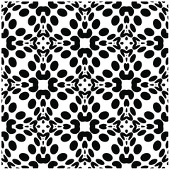 Vector geometric seamless pattern.Modern geometric background with abstract shapes.Monochromatic Repeating Patterns.Endless abstract texture.black and white image for design.