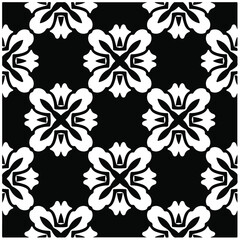 Vector geometric seamless pattern.Modern geometric background with abstract shapes.Monochromatic Repeating Patterns.Endless abstract texture.black and white image for design.