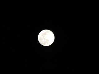 Full round moon, dark skies background
