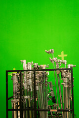 Green croma screen tv film studio