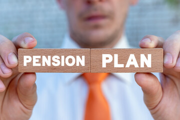 Concept of pension plan. Retirement planning. Pensioner savings.