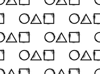 Seamless geometric design, play, game button