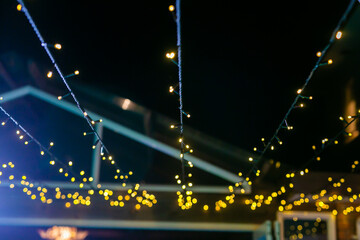 Wedding reception decorative fairy lights