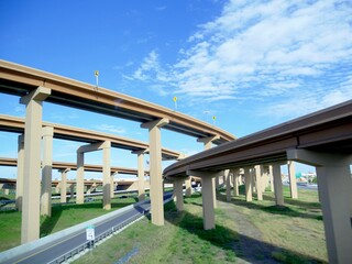 Fototapeta na wymiar Criss-crossing roads and highways outside Dallas, Texas