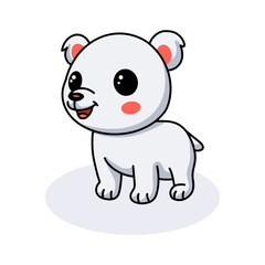 Obraz na płótnie Canvas Cute little polar bear cartoon