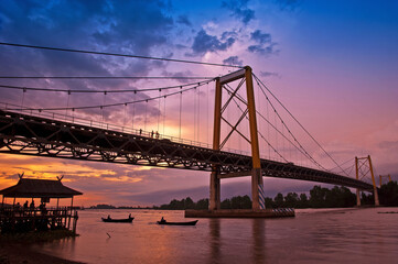 Enjoy the stunning sunset, from the bridge.