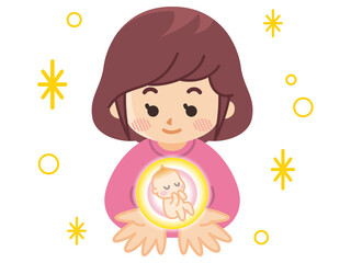 赤ちゃんを授かった母親　妊活中の女性