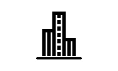 apartment simple building logo vector