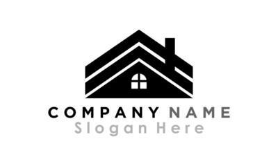logo home roof simple vector