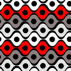 Stylized waves and circles between them. Wallpapers, textiles, packaging, background for websites or mobile applications