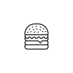Burger icon vector, Burger sign vector