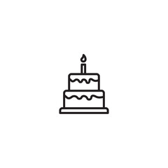 cake icon, cake sign vector