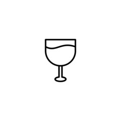cocktail icon, glass icon vector