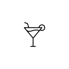 cocktail icon, glass icon vector