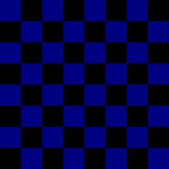 Checkerboard 8 by 8. Black and Navy colors of checkerboard. Chessboard, checkerboard texture. Squares pattern. Background.