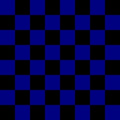 Checkerboard 8 by 8. Black and Navy colors of checkerboard. Chessboard, checkerboard texture. Squares pattern. Background.