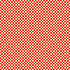 Checkerboard with very small squares. Red and Beige colors of checkerboard. Chessboard, checkerboard texture. Squares pattern. Background.