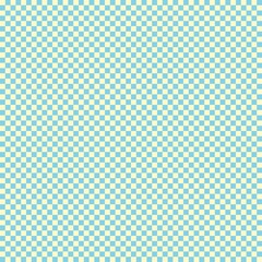 Checkerboard with very small squares. Sky blue and Beige colors of checkerboard. Chessboard, checkerboard texture. Squares pattern. Background.