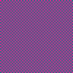 Checkerboard with very small squares. Teal and Deep pink colors of checkerboard. Chessboard, checkerboard texture. Squares pattern. Background.