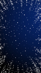 Random white dots Christmas background. Subtle fly