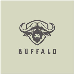 bufallo logo design, Buffalo modern logo vector illustration.