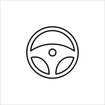 car steering icon vector template on white background eps 10